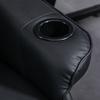 Chaise de Gaming, Fonction Massage, Dossier Inclinable, Repose-pieds, jusqu'à 120 kg, Cadre en Acier, Similicuir, Noir