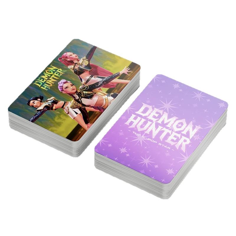 

K-pop Карточки Охотники на демонов Наклейки Аниме Карточки Альбома Huntrix K-pop Брелоки Украшение на день рождения Подарок для фанатов Сувенир