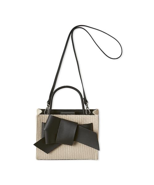 FRAY Ruel Mixed Ribbon Middle Bag FWGB252340 BLK I.D. Women's