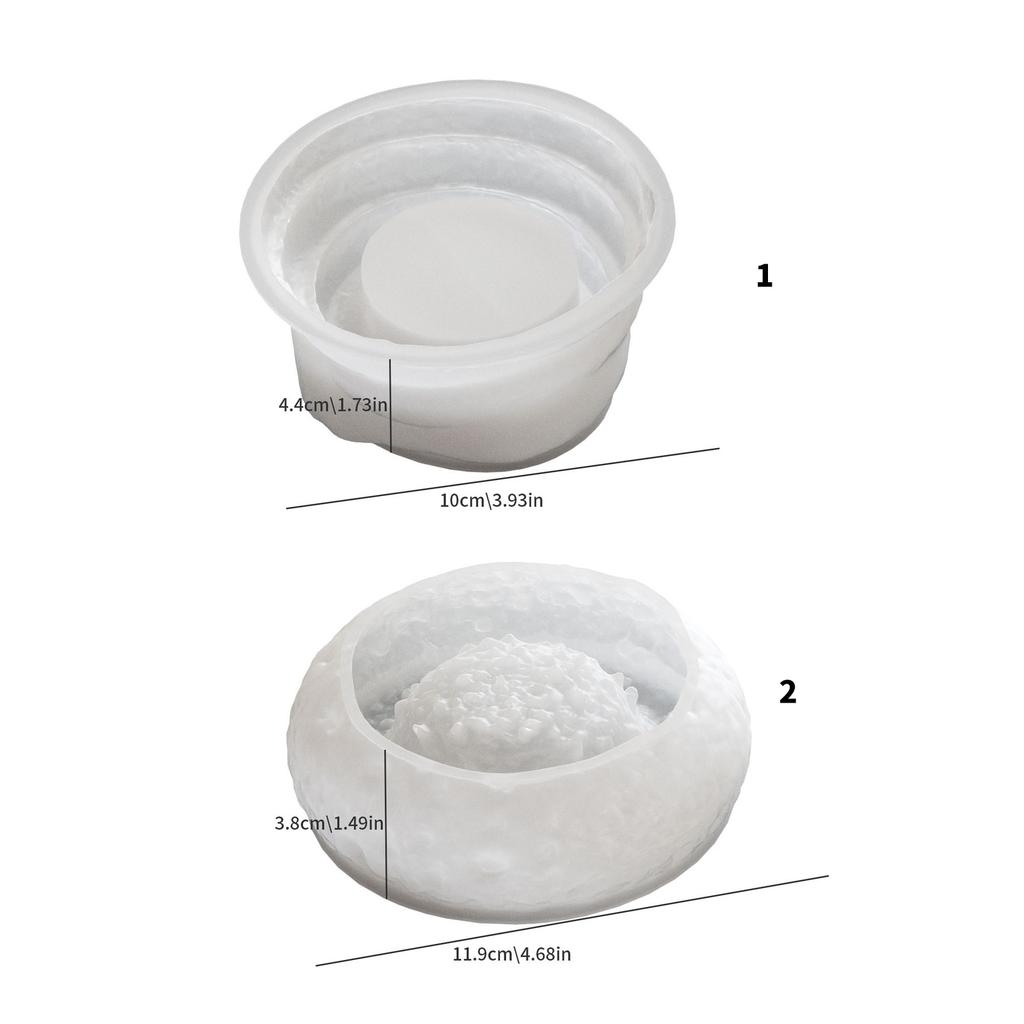 Silicone Decorative Tins Mould Storage Box Molds Silicone Texture Suitable for Crafting Distinctive Candle Holder