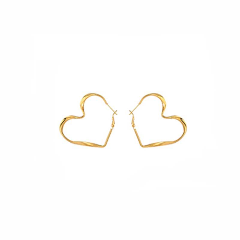 

Female Niche Heart-shaped Earrings золотий