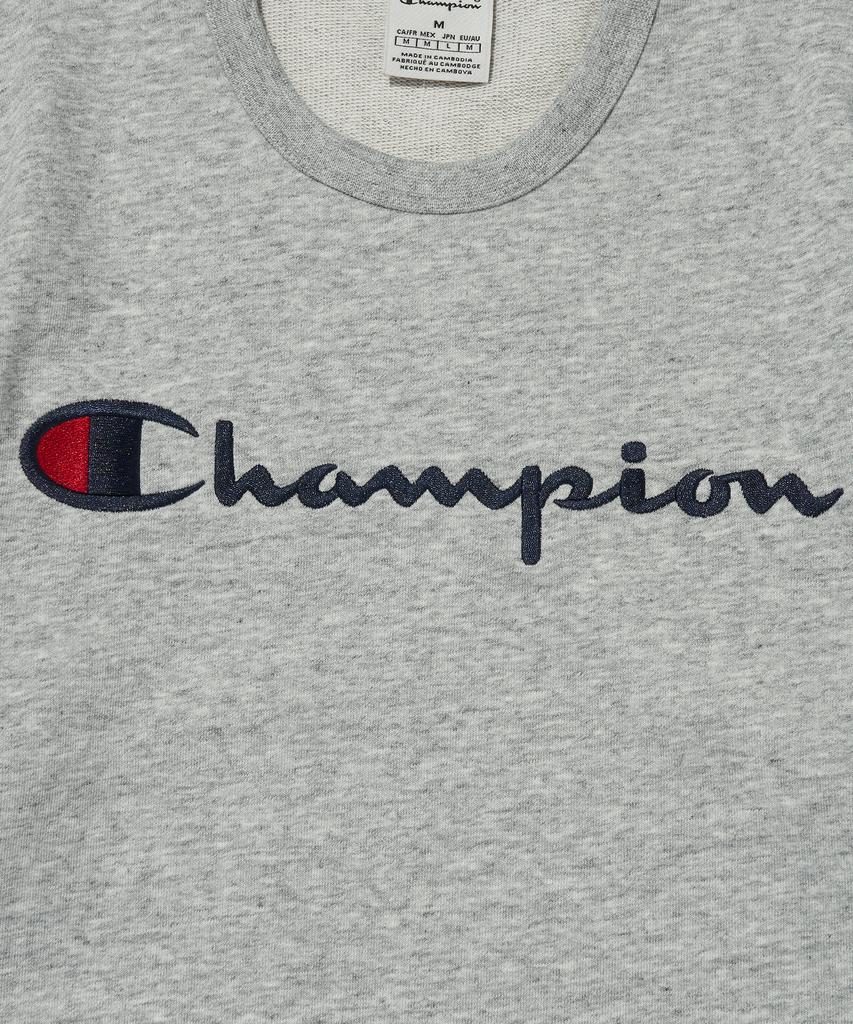 Champion Big Script Logo Crewneck Sweatshirt Normal Grey