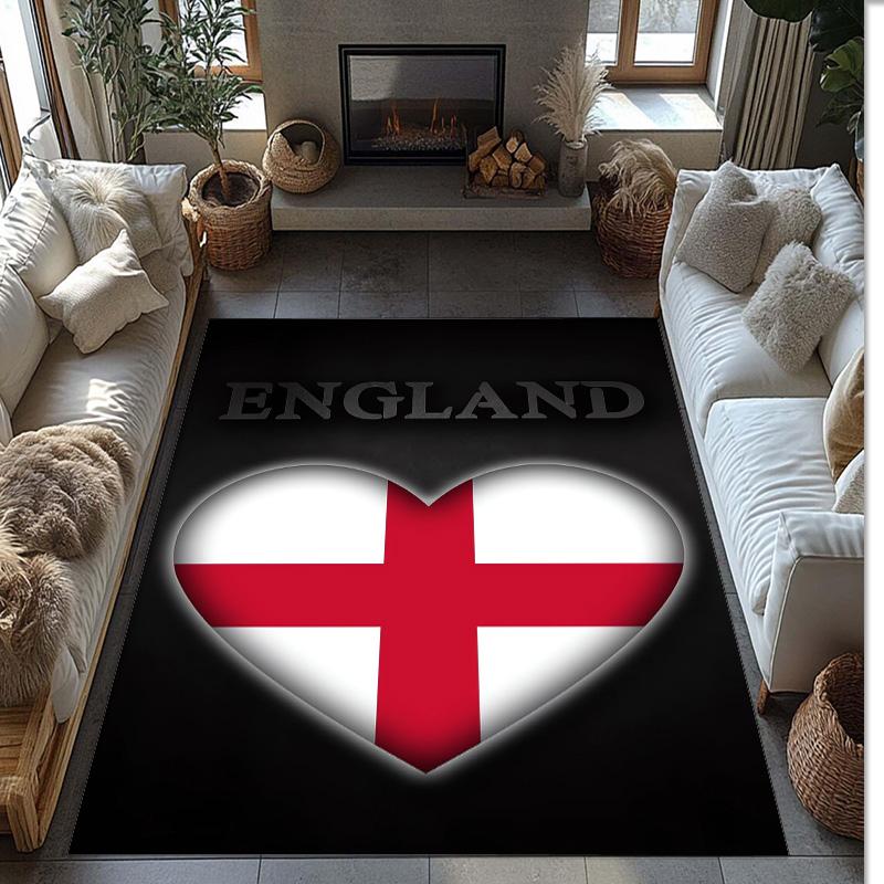 England national football team Printed Flannel Area Rug Non Slip Soft Polyester Floor Carpet Indoor Decor Mat for Bedroom Living Room Sofa