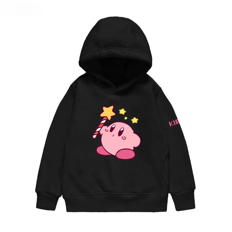 2025 Cute Kirby Hoodies Boys Clothing Kids Children's Boy's Clothing Round Neck Sweatshirt Girls Clothes 4 To 14 Years Hoodies