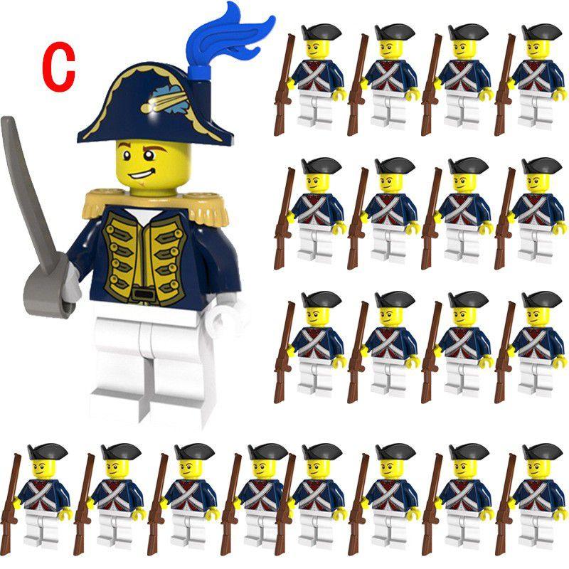 

Caribbean 21pcs Movie Pirates Imperial Navy Mini Figurine Bricks Set Model C