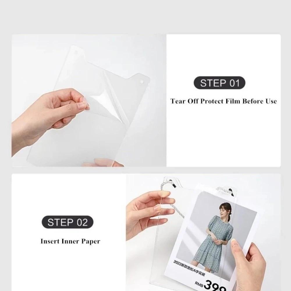 A5/A4/A3 POP Display Sign Holder Frame Acrylic Hanging Price Label Holder Advertising Window Billboard Poster