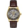 Principle Skeleton Grey Leather Brown Men's Automatic Watch 1514235