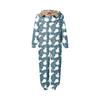 Christmas Print Family Matching Hooded Long Sleeved Zippered Jumpsuit Set