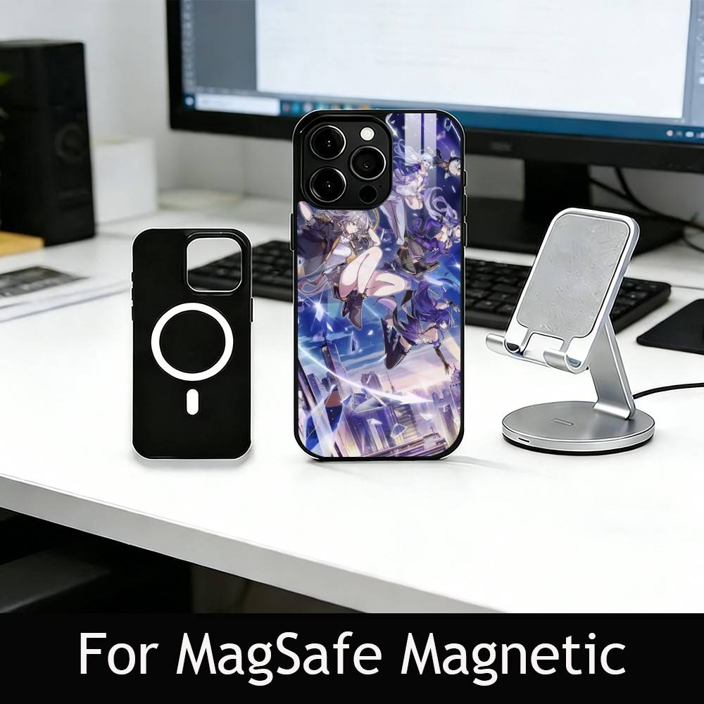H-Honkai S-Star R-Rail Handyhülle Für iPhone17,16,15,14,13,12,11 Plus,Pro Magnetisch mit Magsafe Kabelloses Laden