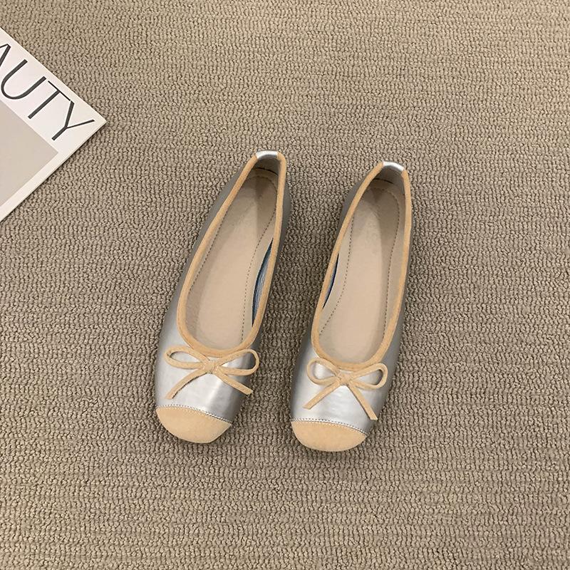 Single Shoes Women's Flat Shoes Small Fragrant Wind French One-pedal Lazy Shoes Grandma Shoes Spring and Summer Beanie Shoes Boat Shoes Ladyshoes