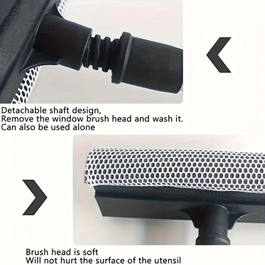 Easy-Grip Dual-Layer Squeegee for Car Windows and Showers - Durable PC Material, Perfect for Home & Commercial Use