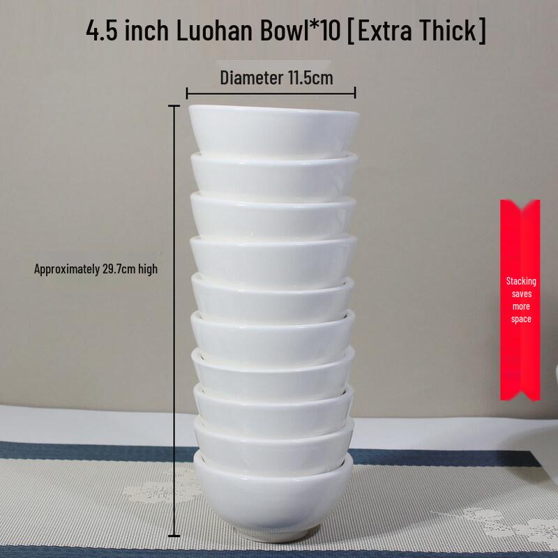 

Ceramic White Restaurant Rice Bowl