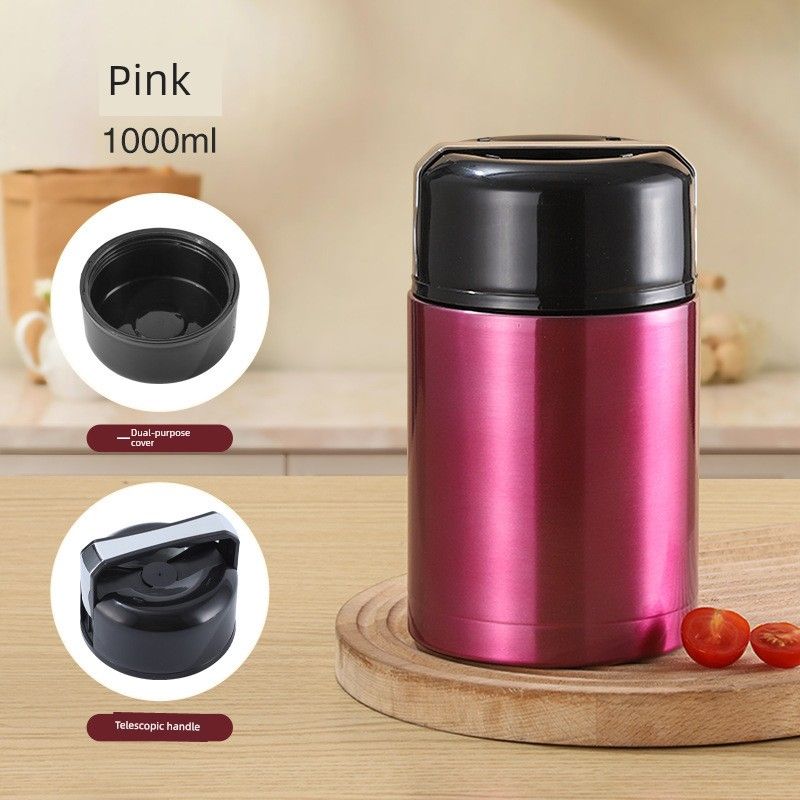Multifunctional Stainless Steel Large-Capacity Thermal Cup for Students and Office Use, 304 Thermal Pot Lunch Box