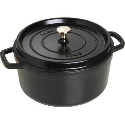Cocotte - STAUB - 405093100 - Ø 26 Cm - Matte Black - 5 Liters - Induction Compatible