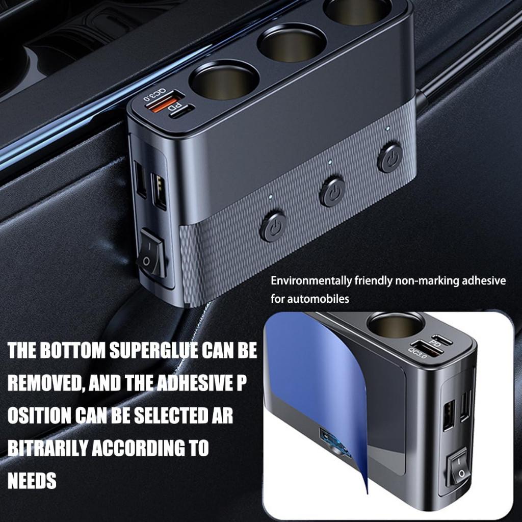 Încărcător Auto Portabil Quick Charge 3.0 și USB 20W Adaptor Brichetă Auto 128W Putere Mare 12V/24V Splitter Auto