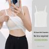 Women's Padded One-Piece Vest, No-Cup, Non-Removable, High-End Tube Top Suspenders for Inner or Outer Wear