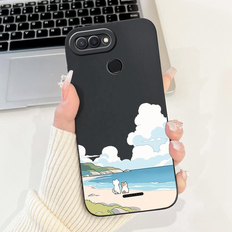 For Xiaomi Redmi 6 6A Case Soft Matte Silicone Capa Goothic Style Cartoon Panda Flower Back Cover For Redmi6 Redmi6a Coque Funda