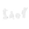 3/8Pcs 3D Printed Human Figurine Ornament Diy Paintable Mini Human Figure Statue Model For Desk Decorative Display Toys
