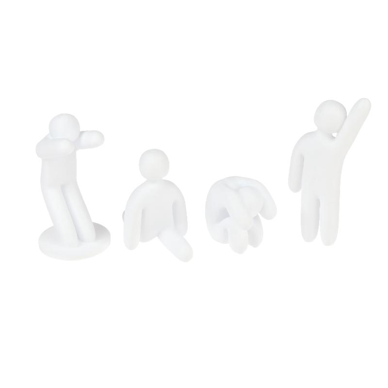 3/8Pcs 3D Printed Human Figurine Ornament Diy Paintable Mini Human Figure Statue Model For Desk Decorative Display Toys