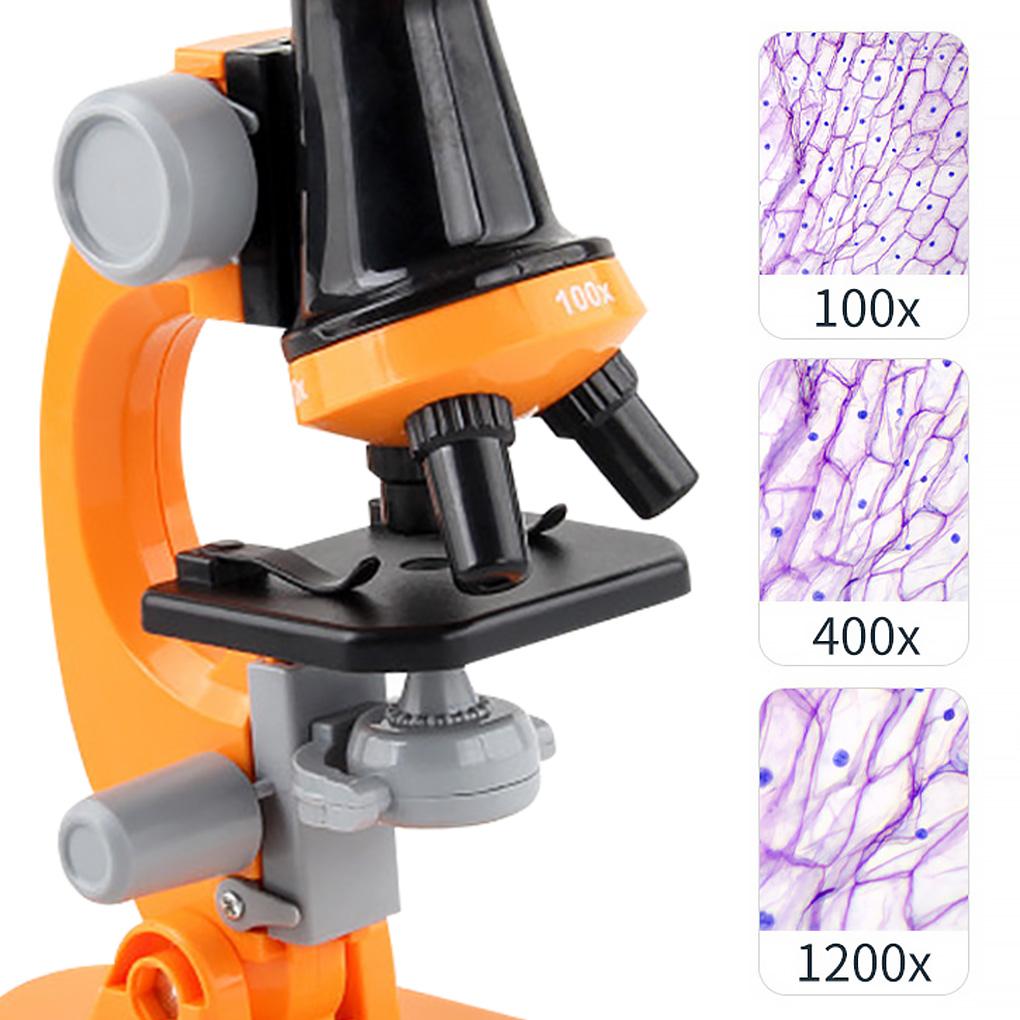 Children Microscope Toys Specimens Scientific Biological Experiment 100x 400x 1200x High Resolution Education Primary Gift