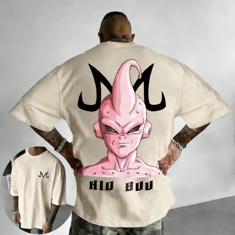Dragon Ball Z Kid Buu TShirt Harajuku Anime Graphic Print Pure Cotton Crew Neck Fashion Streetwear Tops For Men Women