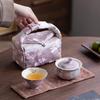 Hand-Painted Peony Ceramic Tea Set: Birthday & Mid-Autumn Gift