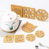 1pcs Cup Mat Wooden Tray Tea Coffee Cup Pad Heat Resistant Tableware Mug Mat Drinks Holder Placemat Decoration