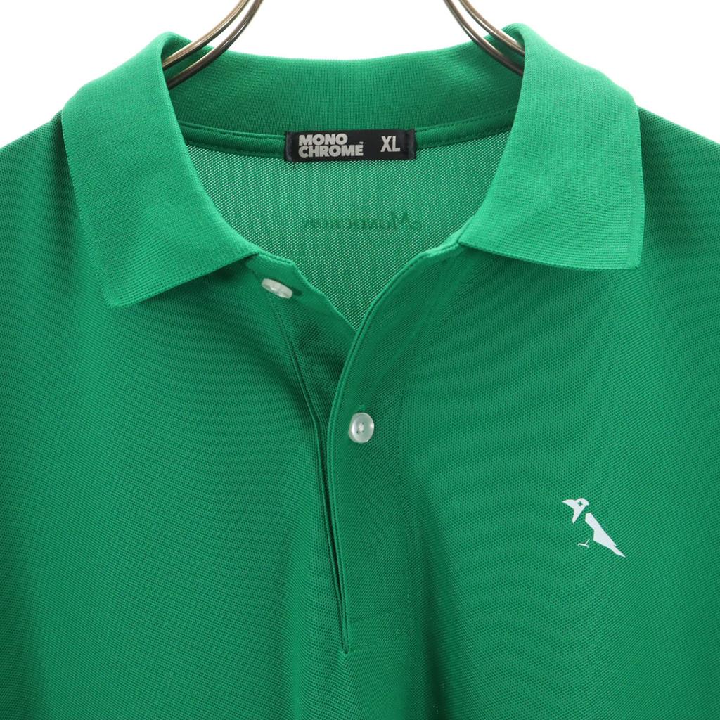 MONOCROM Koszulka polo z krótkim rękawem XL zielona Męska Używana