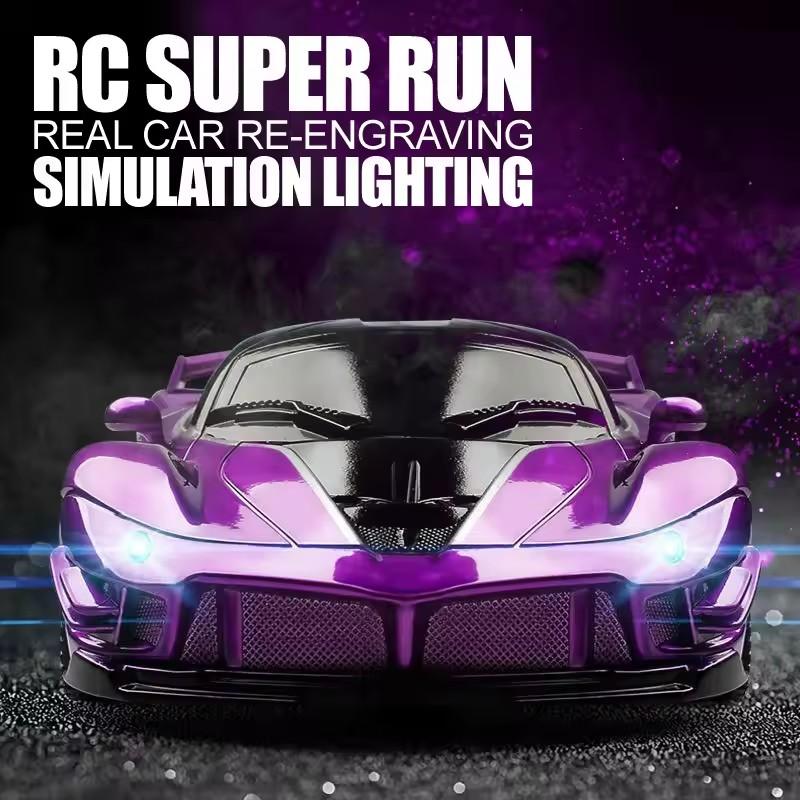 1/18 Rc Car Led Light Radio Remote Control Sports Cars For Children Racing High Speed Drive Vehicle Drift Boys Girls Toys
