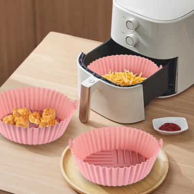 Yousheng Silicone Air Fryer Pot Tray Prevents Residue BPA-Free Silicone Fryer Liner Replacement for Parchment Liner Paper Food-Safe Accessories