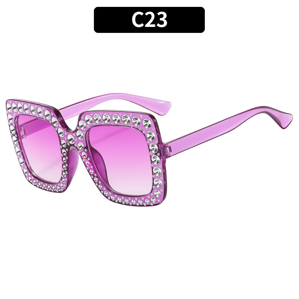 fashion classic gypsy big frame sunglasses personalized versatile street shot diamond-encrusted sunglasses popular women's glasses