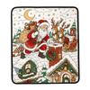 Christmas Doodle Coloring Blanket with Watercolor Pens, Soft Velvet for Creative Fun, 150 130 Cm