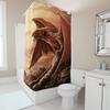 Dragon Shower Curtain Fantasy Red Mythical Creature Bathroom Decor 3D Printed Waterproof Fabric Perfect Gift For Dragon Enthusia