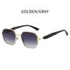 2026 Men Metal Polygonal Irregular Sunglasses, UV400 Classic Driving Shades, Sunscreen Eyewear for Outdoor Selfie