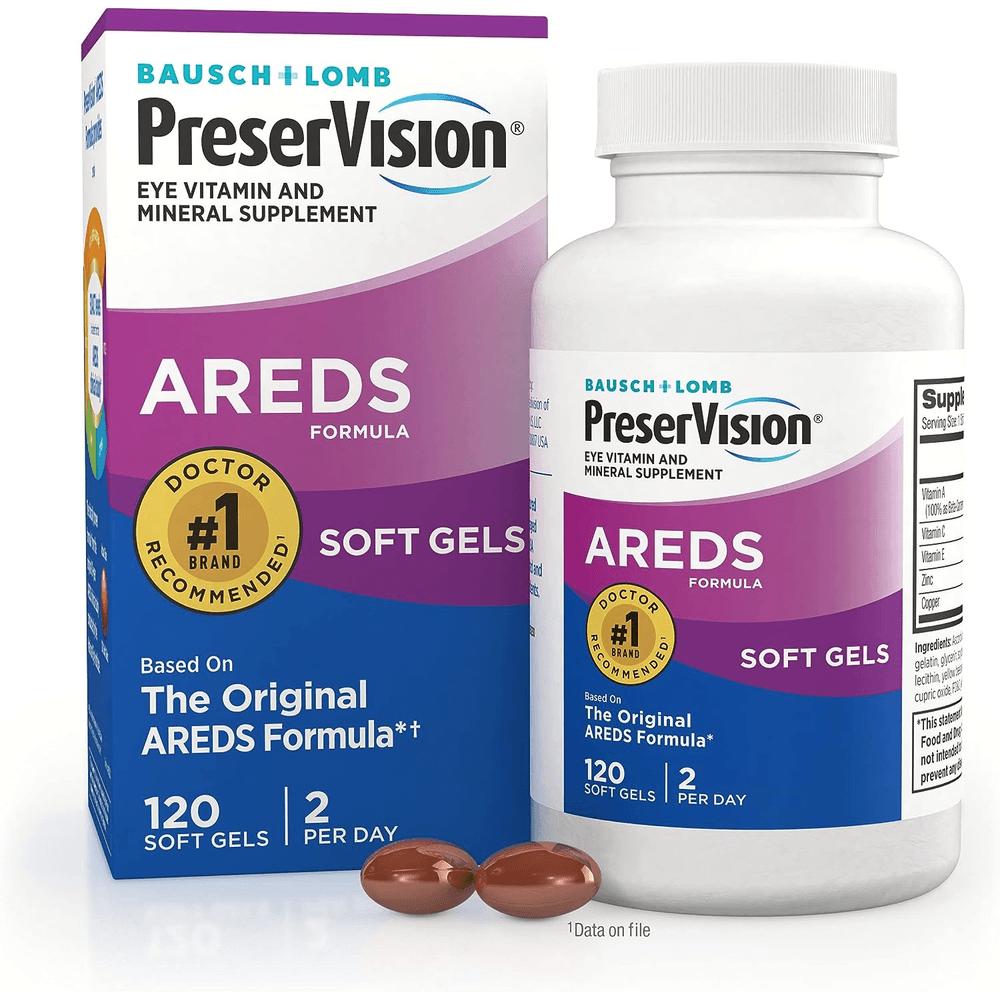 Bausch + Lomb Preservative Vision Arez Eye Vitamin & Mineral Original Arez Clinically Tested 3 pcs 120 Tablets