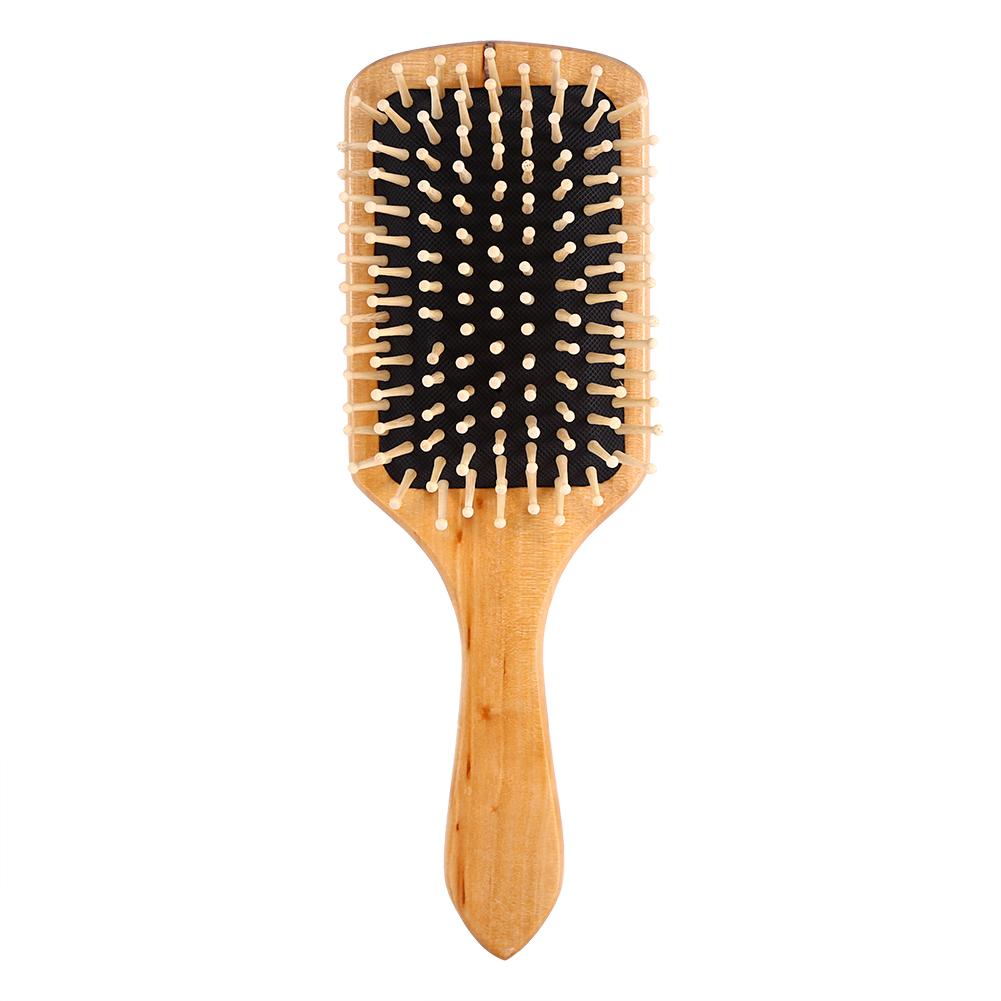 Natural Wooden Combs Paddle Hair Scalp Care Healthy Cushion Airbag Massage Hairbrush 2 Colors