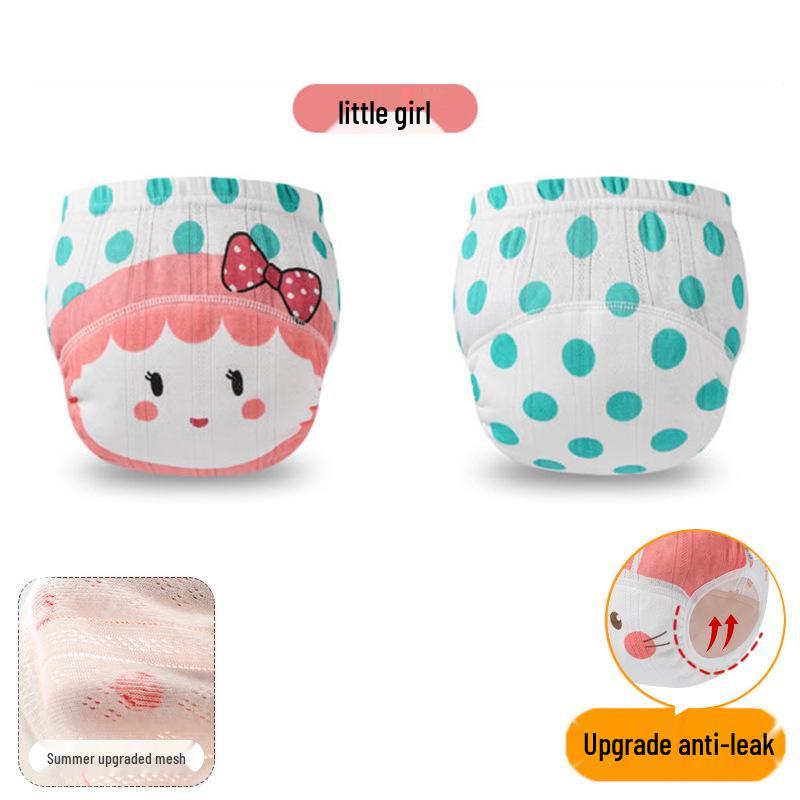 Klasse A Baumwolle Atmungsaktiv Waschbar Baby Trainingshosen für Mädchen: Sommer Mullwindel Unterwäsche