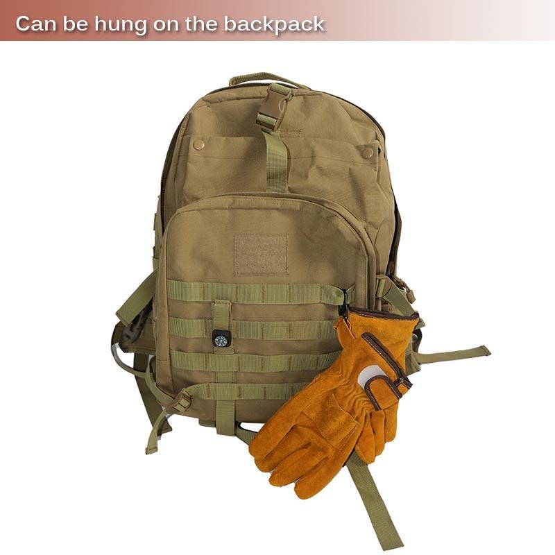 Flammhemmende Isolierhandschuhe aus Rindspaltleder für den Außenbereich, Camping, Picknick