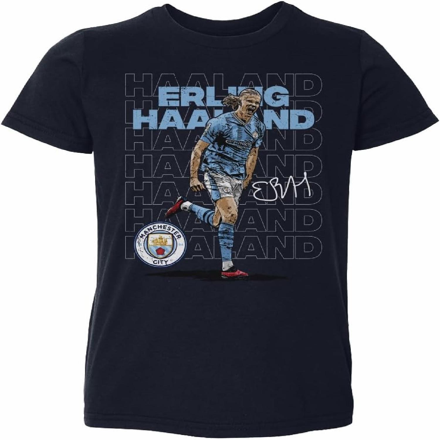 500 LEVEL Erling Haaland Manchester City Toddler Shirt - Erling Haaland Manchester City Design S разноцветный