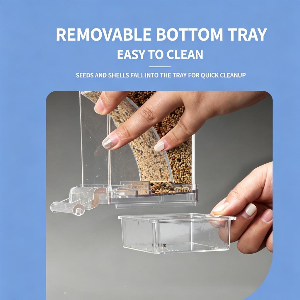 Transparent Anti-spill Bird Feeder Water Supplies Accessories Humming Parakeet Feeders Outdoor Karmnik Parrots Automatic Birds