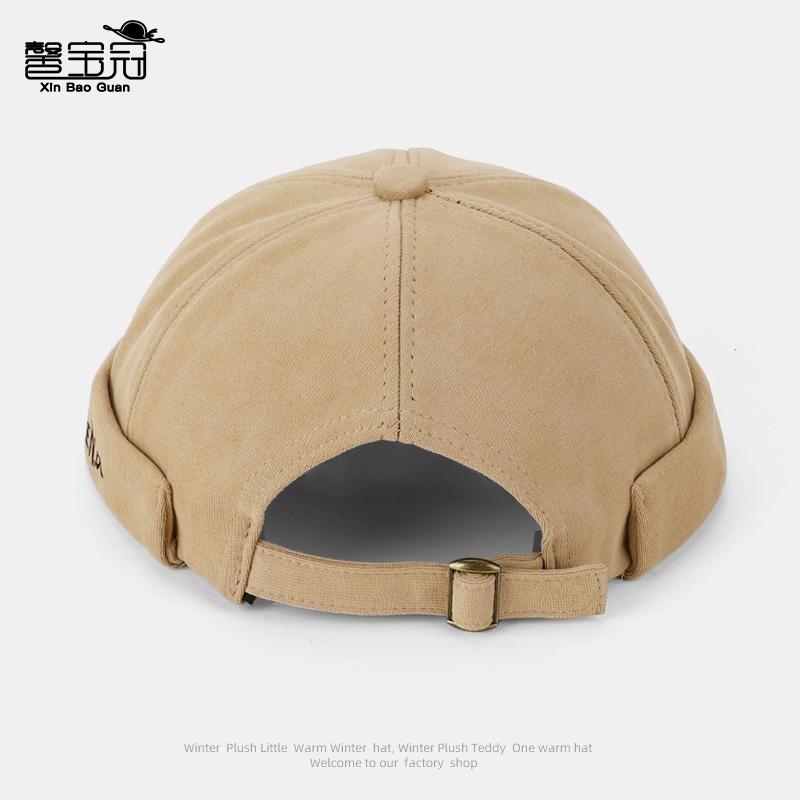 Retro Melon Fur Hat Yuppie Personalized Landlord Hat Embroidered Letters Neutral Couple Autumn and Winter Warm Hat