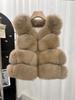 Light luxury whole leather fox hair back hair fur vest thin short foreign style short