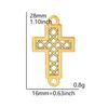 5Pcs Crosses Pendant Charms For Jewelry Making Supplies Christ Handmade Necklace Earrings Charm Gold Color Accessories Wholesale