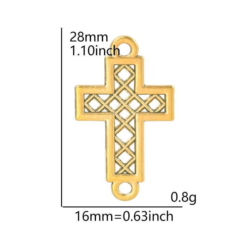 5Pcs Crosses Pendant Charms For Jewelry Making Supplies Christ Handmade Necklace Earrings Charm Gold Color Accessories Wholesale