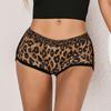 Sportshorts Damrandiga Elastiska Sexiga Yogashorts Leopard Boxers