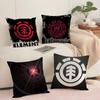E-Element Logo Cushion Cover Silky Short Plush Sofa Pillow Cover Hidden Zipper Soft Dustproof Case for Home Decor