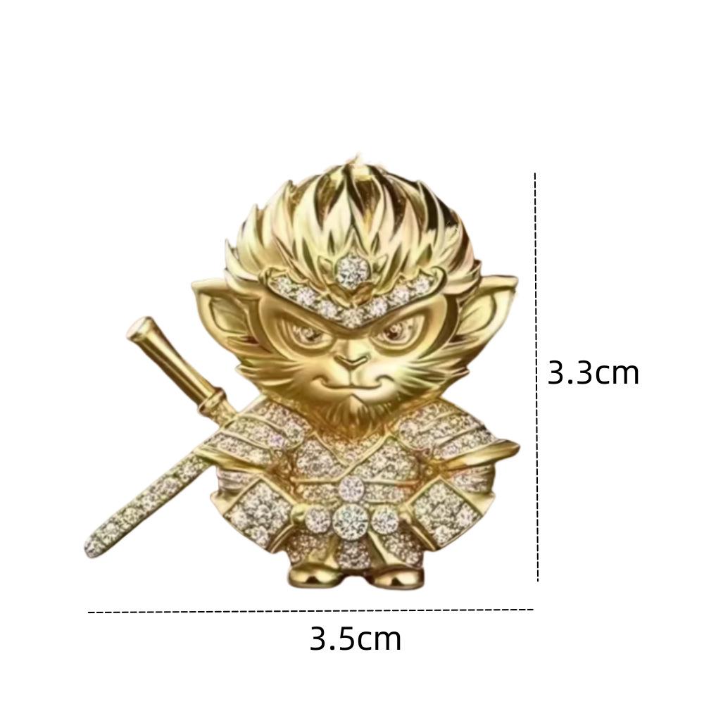 

Черная Мифическая Ретро Брошь Укун Король Обезьян: Уникальные и смелые украшения