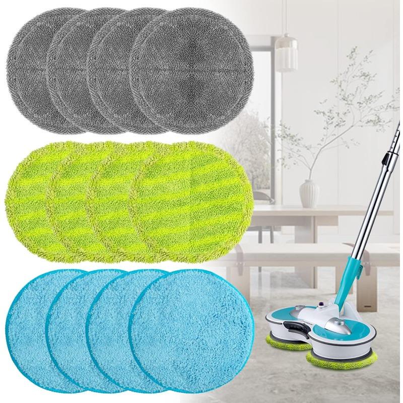 Cuscinetti in microfibra da 16 cm, 12 Pezzi Panno di Ricambio per Mocio Rotondo, cuscinetti assorbenti per mocio, Adatti per Hurricane Floating Mop