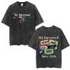 Ed Sheeran European Tour 2025 Vintage Washed T Shirts Mens Women Clothing Cotton Casual Short Sleeve Tshirt Fashion Tee Shirts