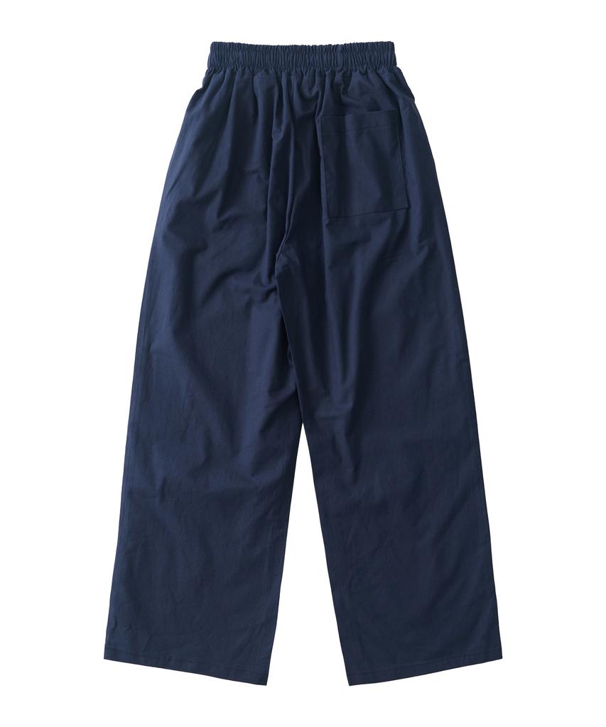 ANALOG MOOD Linen-Like Wide Pants (Navy)